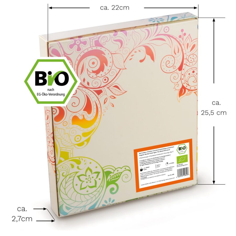 Bio Früchte Kräutertee 45er Geschenkset ORGANIC HERBAL TEA 45 BioTeebeutel