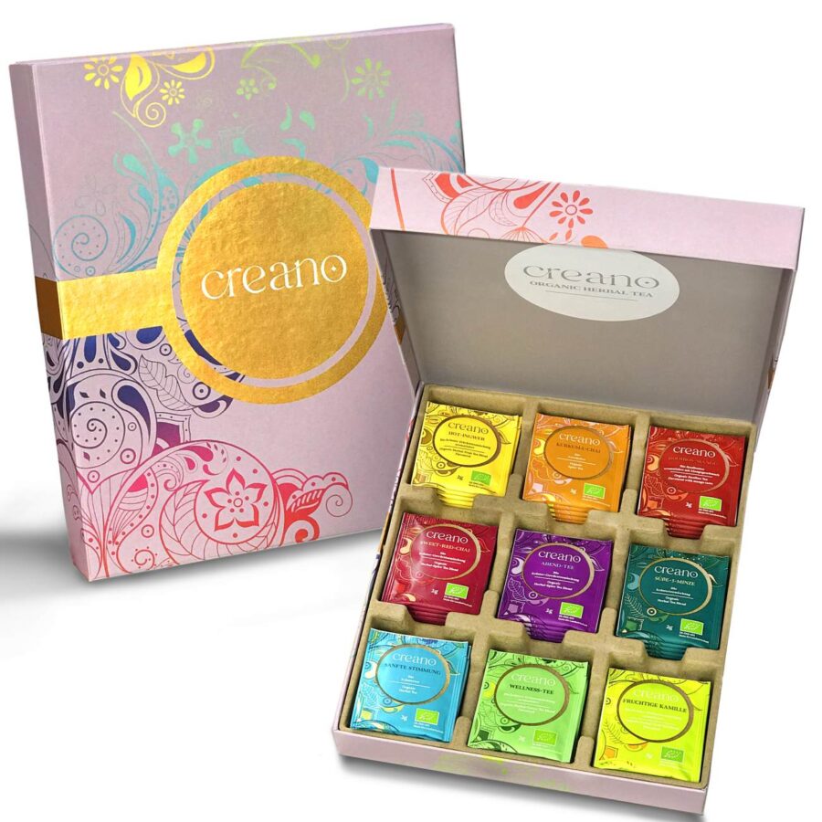 Bio Kräutertee Mix Geschenkset ORGANIC HERBAL TEA 45 Bio-Teebeutel
