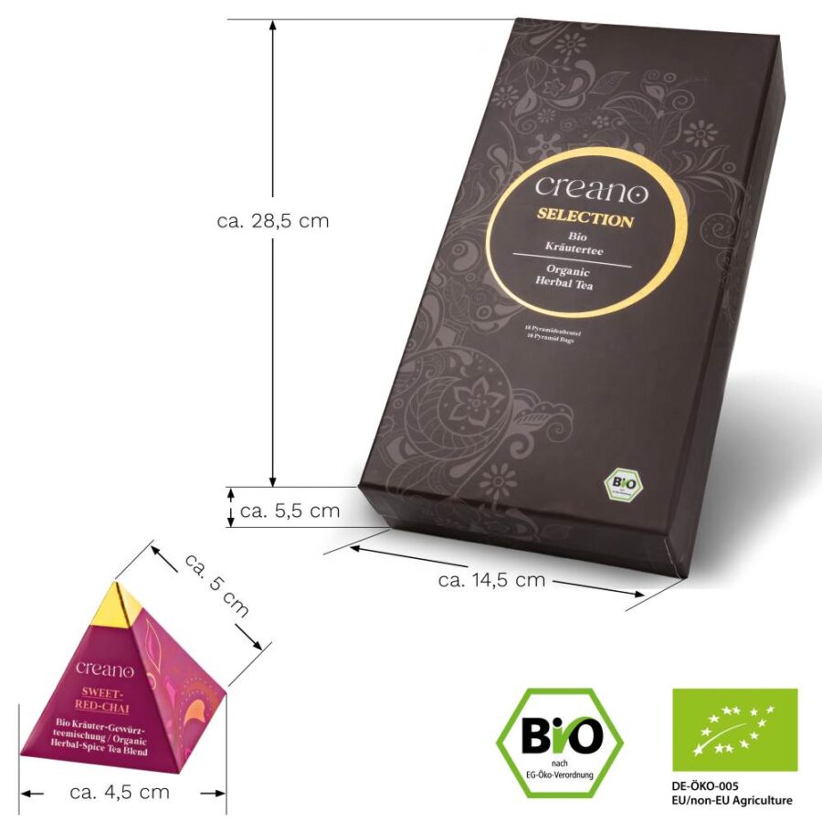 Bio Kräutertee 18er Pyramiden Geschenkset ORGANIC HERBAL TEA