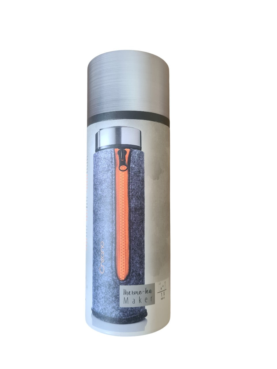Thermo Teamaker mit Filztasche | 400ml in runder Geschenkbox