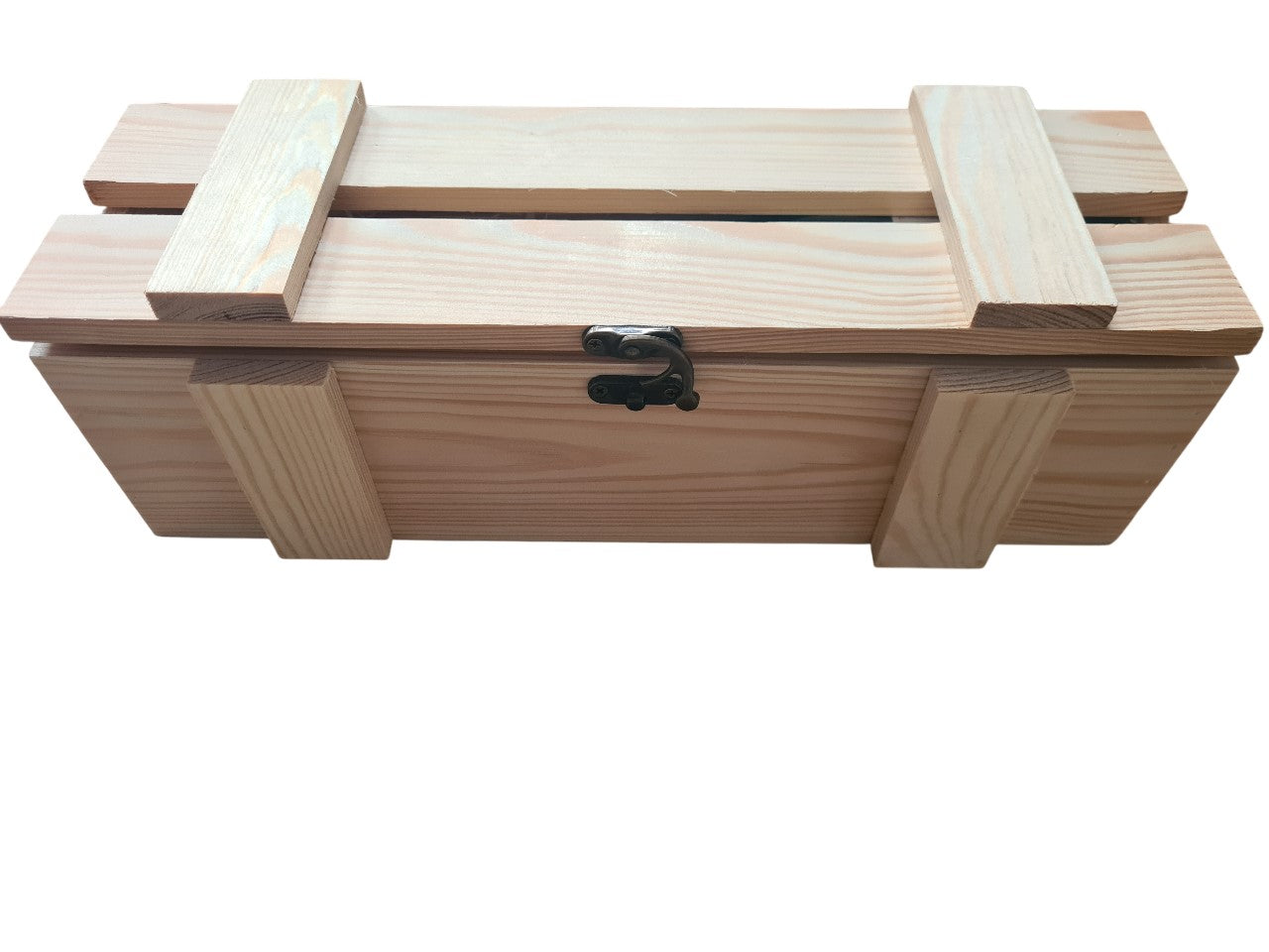 Holzlattenbox mit Verschluss dazu Der junge Flo
