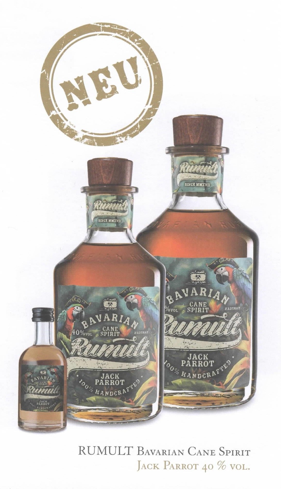 RUMULT Jack Parrot Cane Spirit 40%