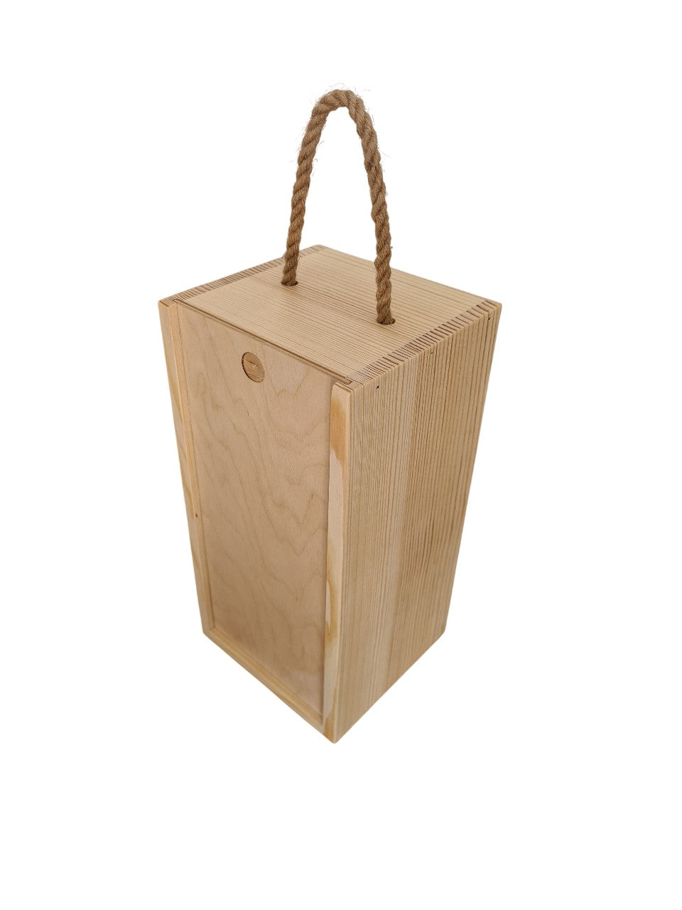 Apothekerflasche Fruchtwein Heidelbeer mit Holzbox und Tragekordel