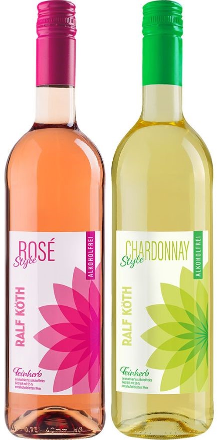 ROSÉ Style und Chardonnay Style Alkoholfrei je 0,75 Liter