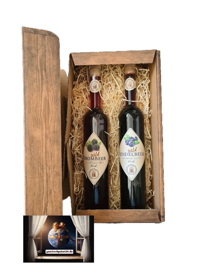 Geschenkbox Prinz Wild Brombeer Likör und Wild Heidelbeer Likör