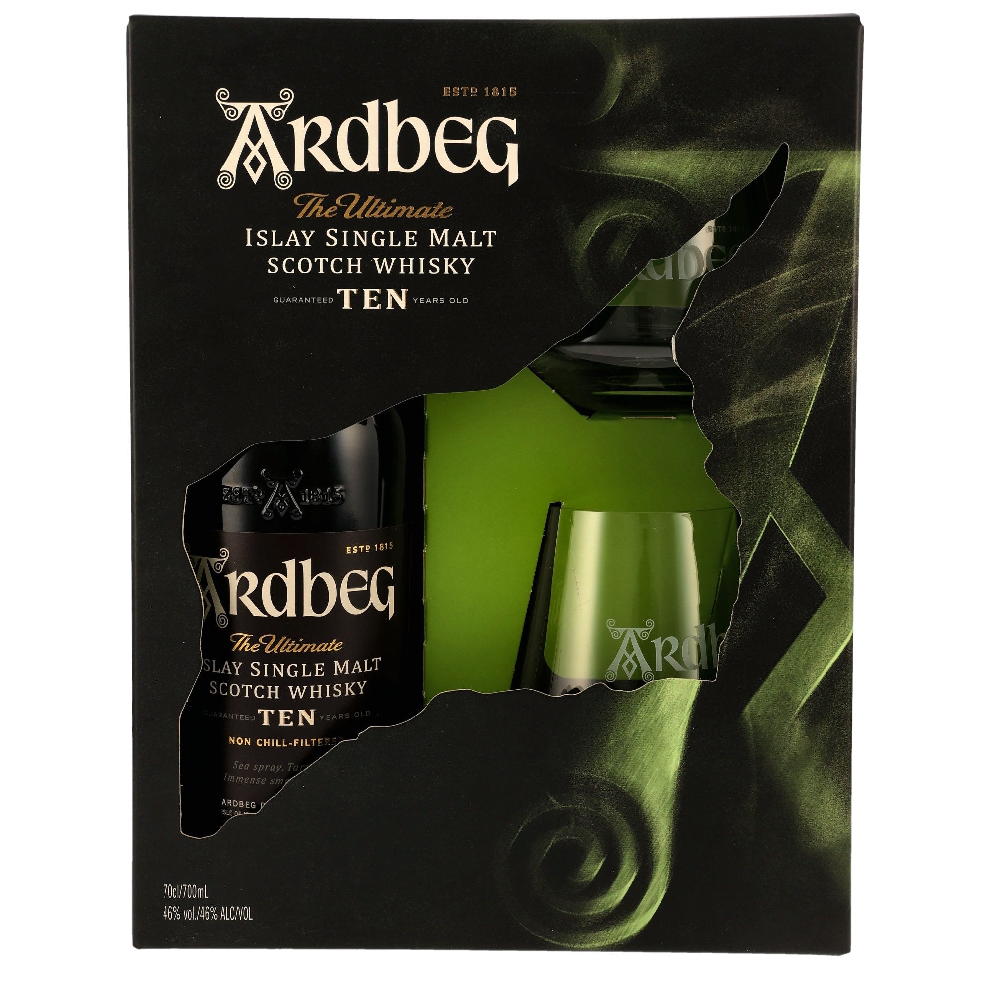 Ardbeg Ten 10 Jahre Scotch Single Malt Whisky + 2 Gläser