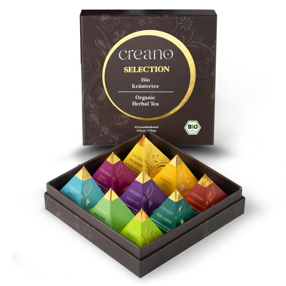 Creano Bio Kräutertee 9er Pyramiden Geschenkset ORGANIC HERBAL TEA