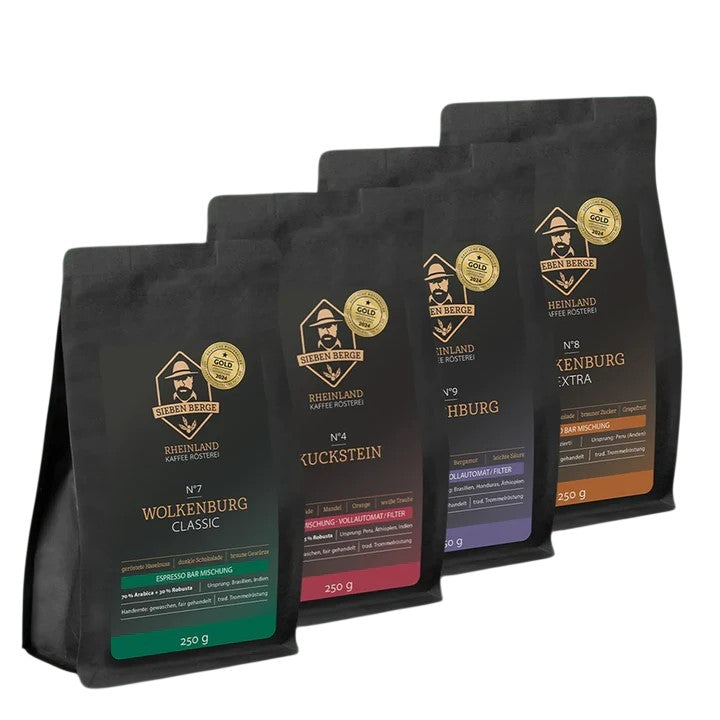 Entdecke vier einzigartige Röstungen - Probierpaket 4x 250g