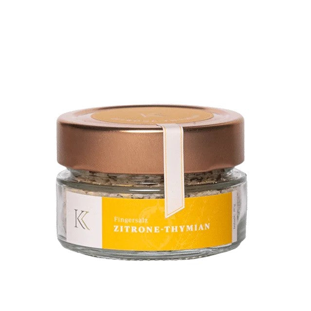 Holzbox mit Tragekordel und 3x Fingersalz (Limette-Chilli, Zitrone-Thymian, Streugut)