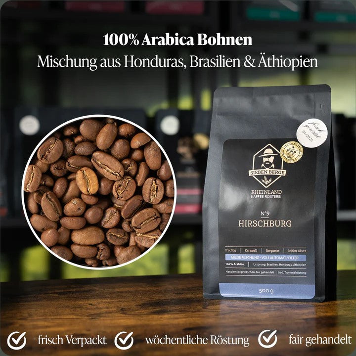 N°9 Hirschburg - fruchtig & karamelliger Charakter - Espresso Bar Mischung