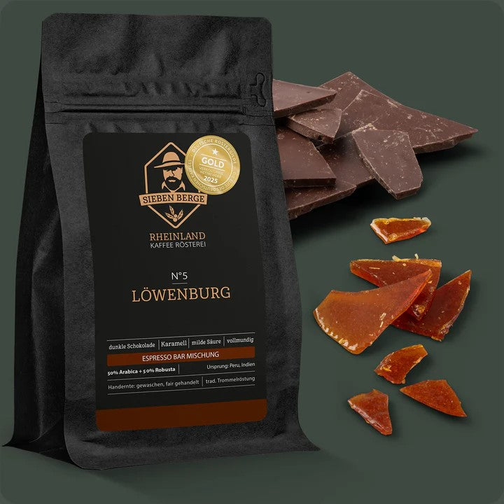 N°5 Löwenburg Kraftvolle Intensität mit samtiger Crema Espresso Bar Mischung