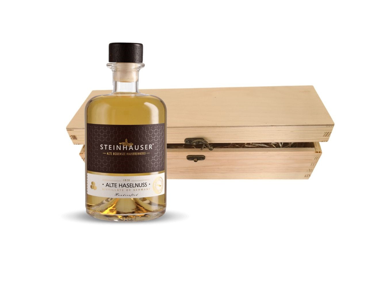 Geschenk Steinhauser Bodensee Alte Haselnuss im Holzfass gereift incl. Holzbox