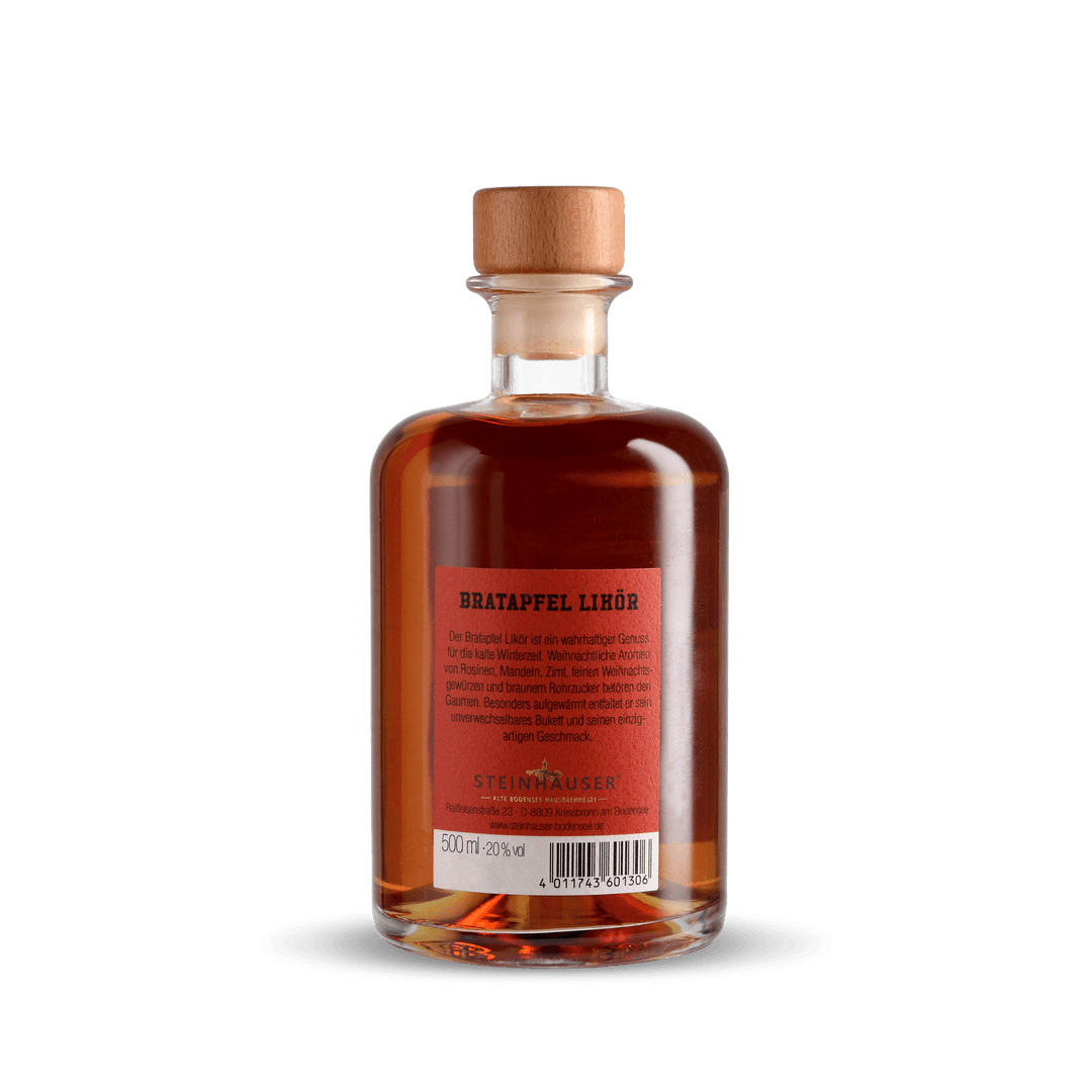 Steinhauser Bratapfel Likör in der Apothekerflasche