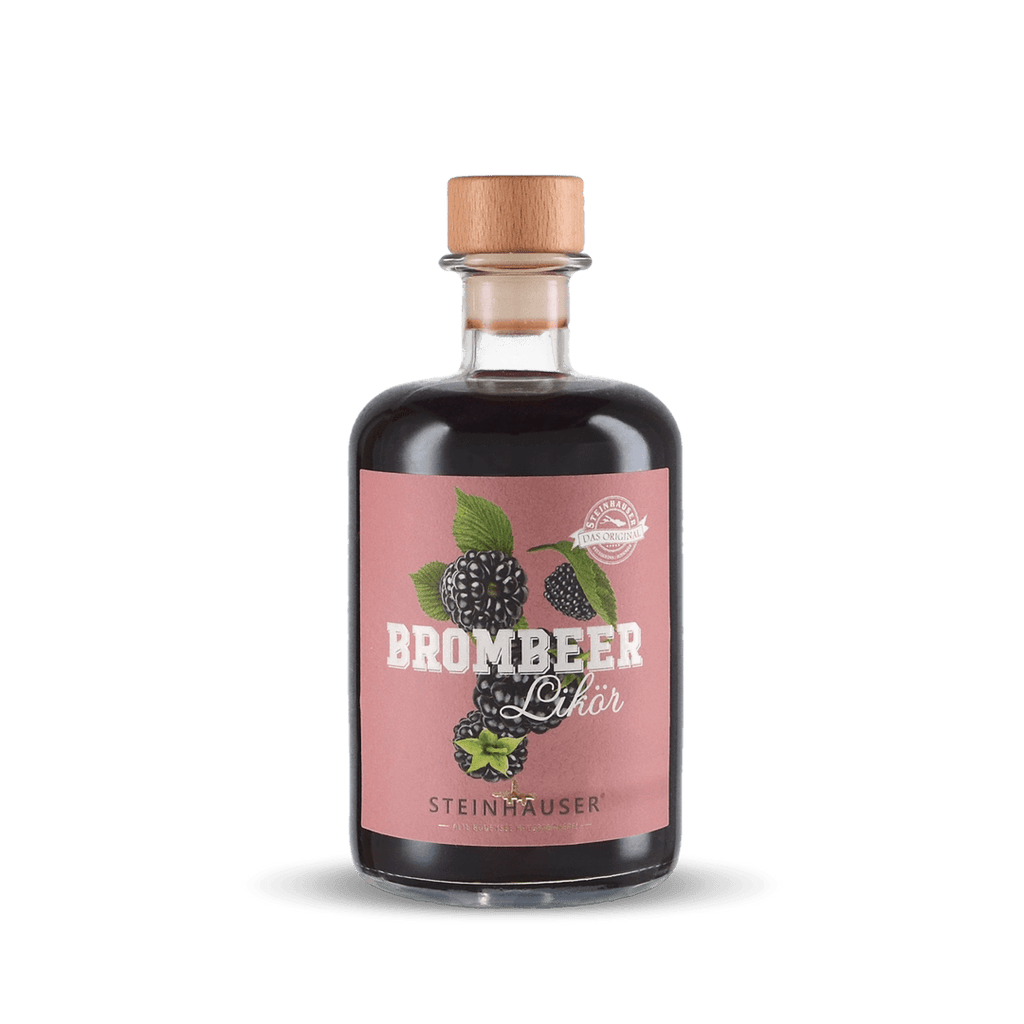 Brombeer Likör in der Apothekerflasche