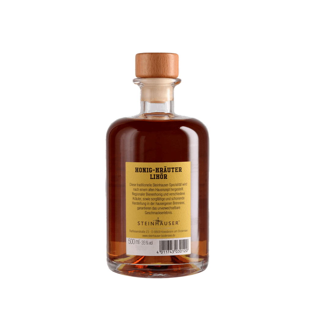 Steinhauser Honig-Kräuter in der Apothekerflasche