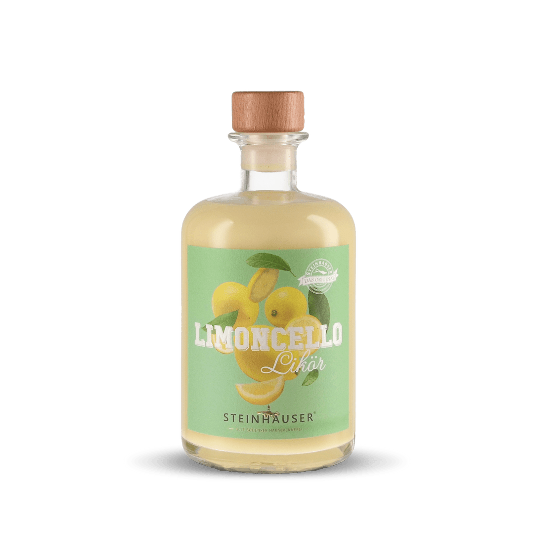 Limoncello in einer Holzbox mit Verschluss