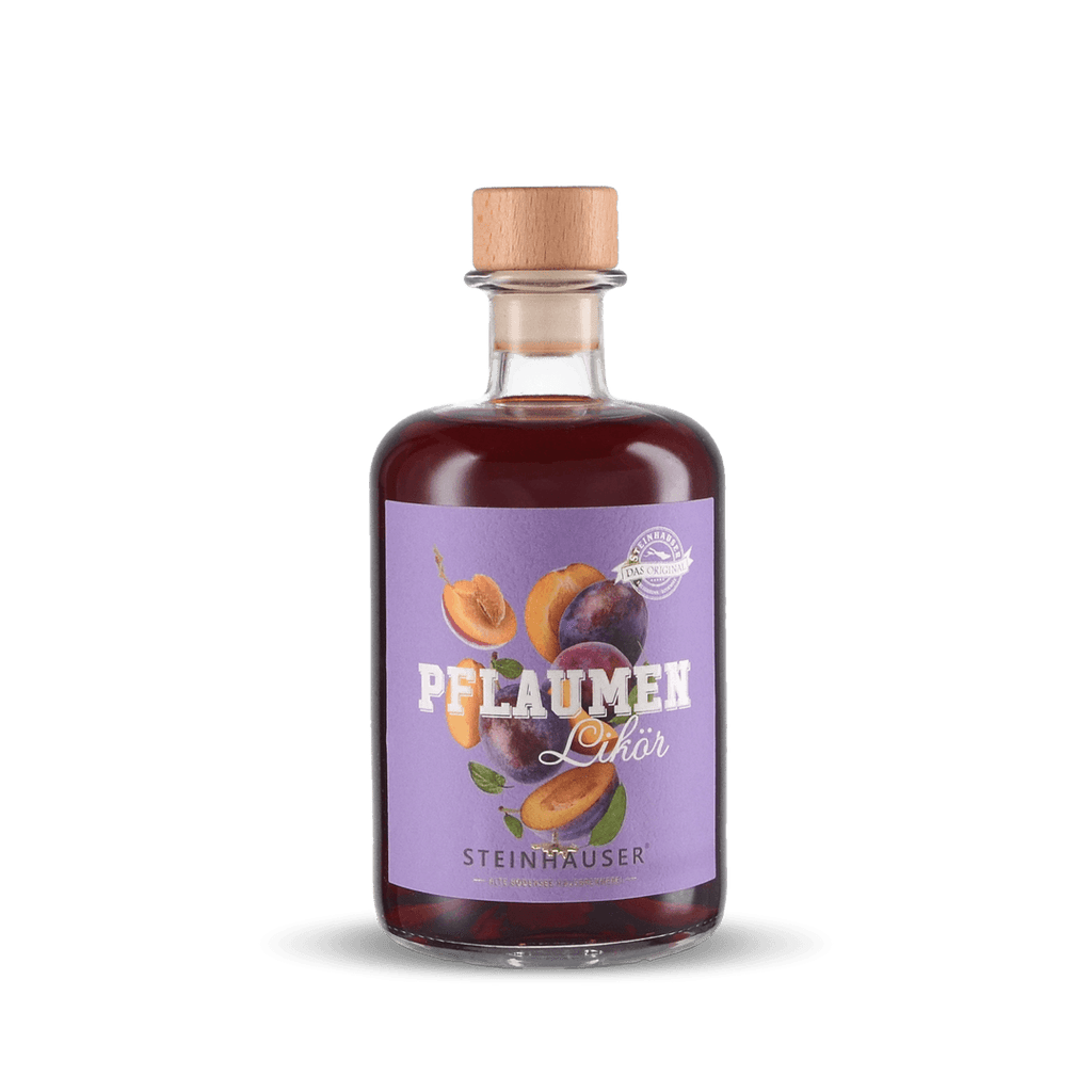 Steinhauser Pflaumen Likör in der Apothekerflasche