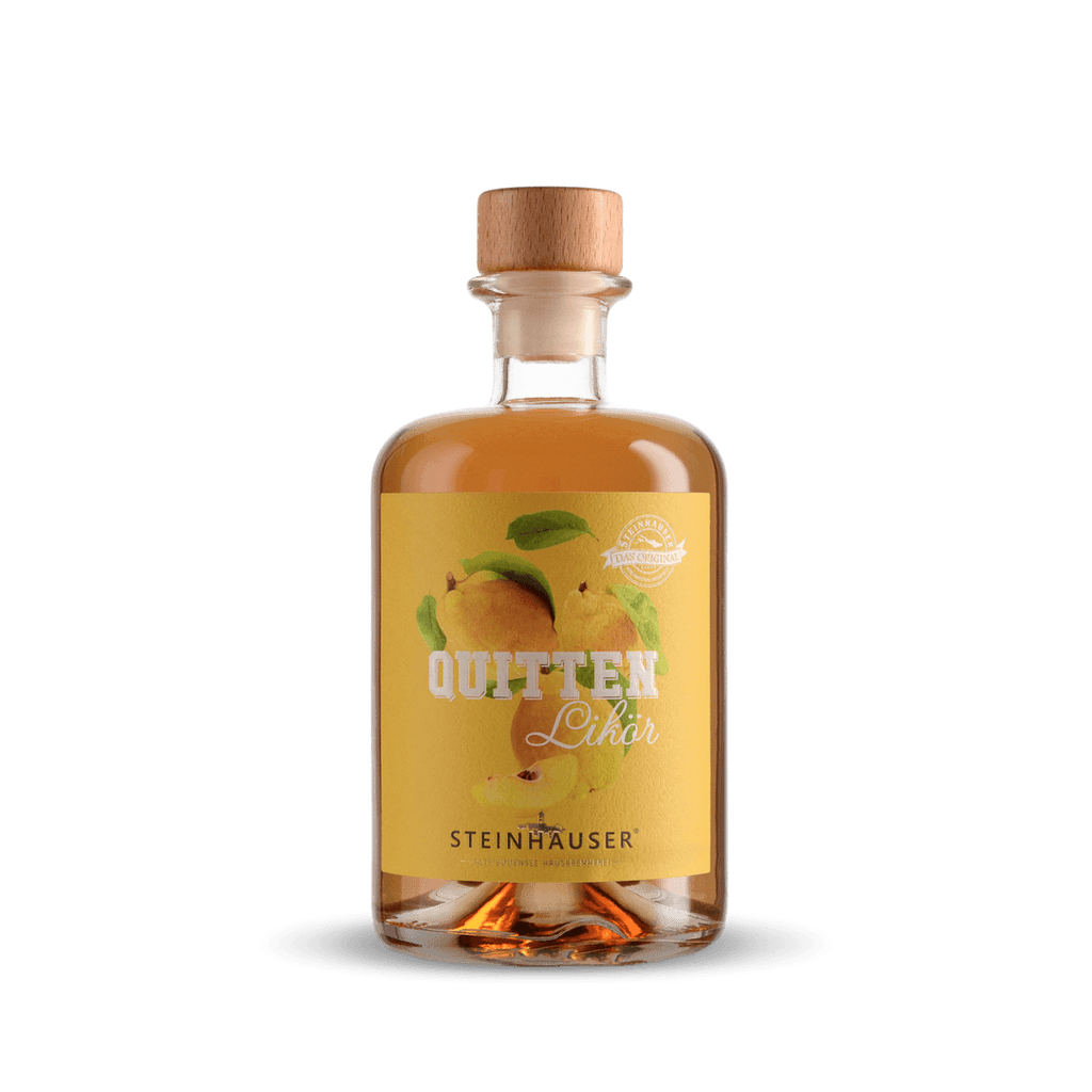 Steinhauser Quitten Likör in der Apothekerflasche