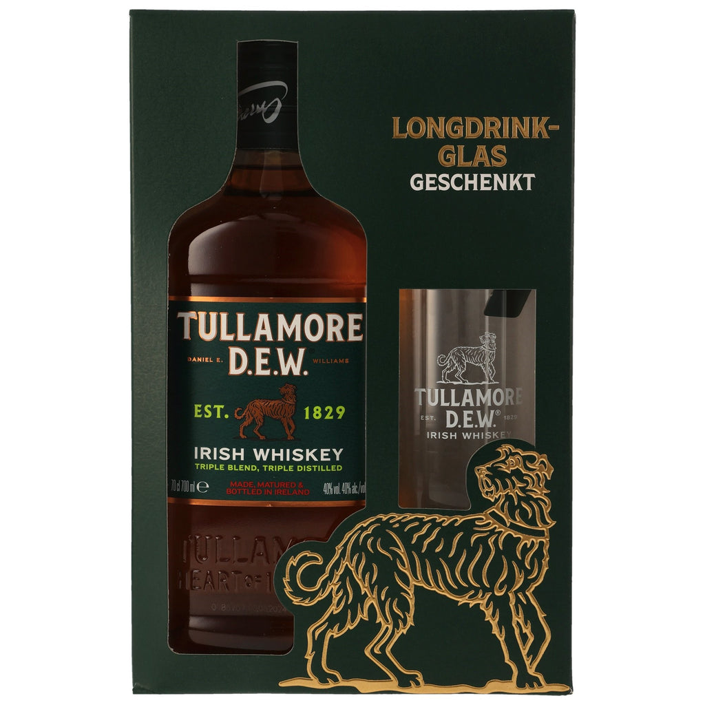 Tullamore Dew Whisky + Longdrink Glas Irsh Whiskey