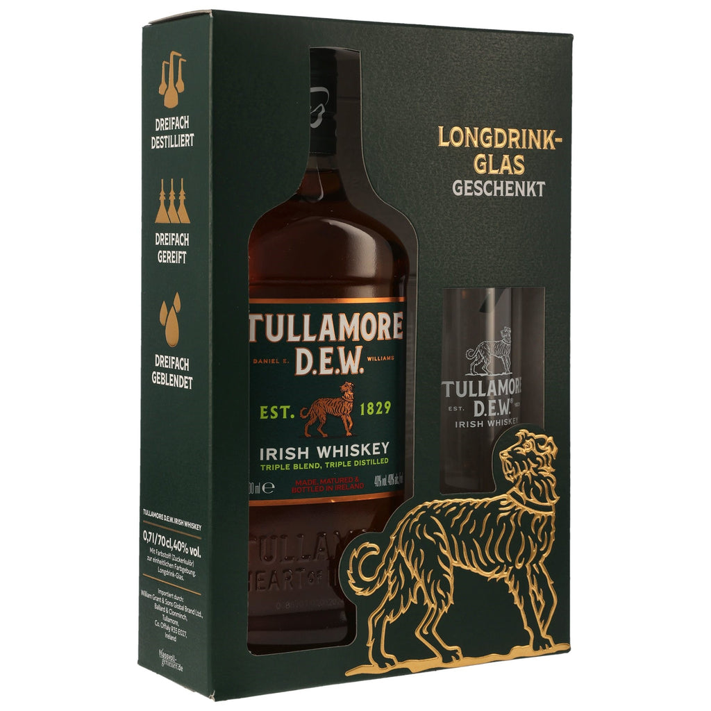 Tullamore Dew Whisky + Longdrink Glas Irsh Whiskey