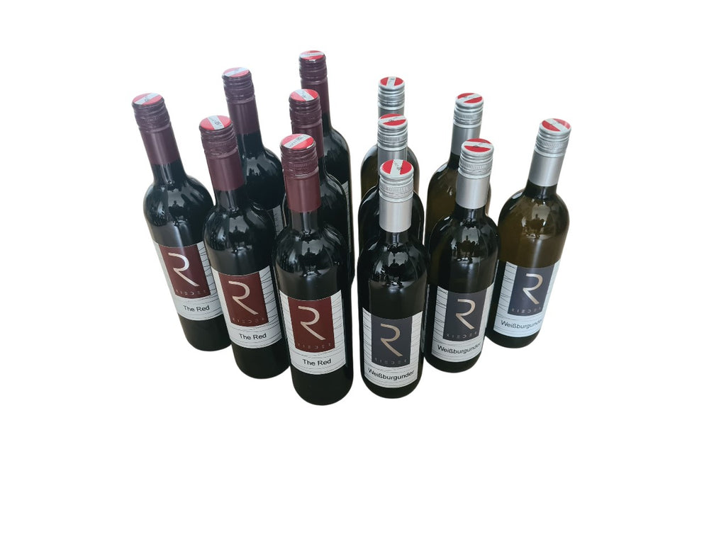 Wein Paket 6 Weißburgunder 2024 6 The Red 2022 Merlot