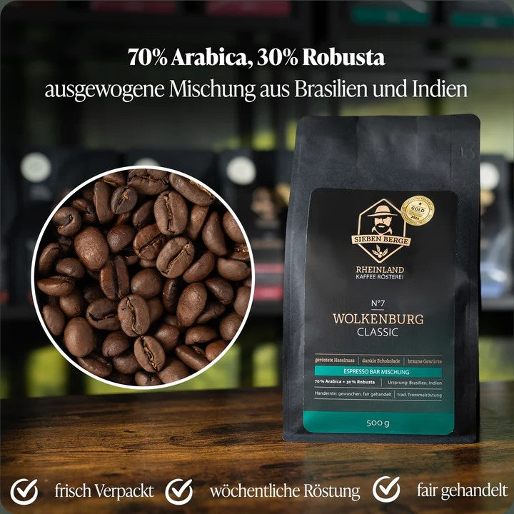 N°7 Wolkenburg Classic Kaffeebohnen