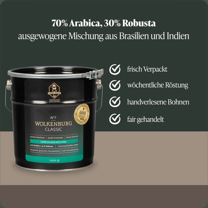 N°7 Wolkenburg Classic Eimer Kaffeebohnen