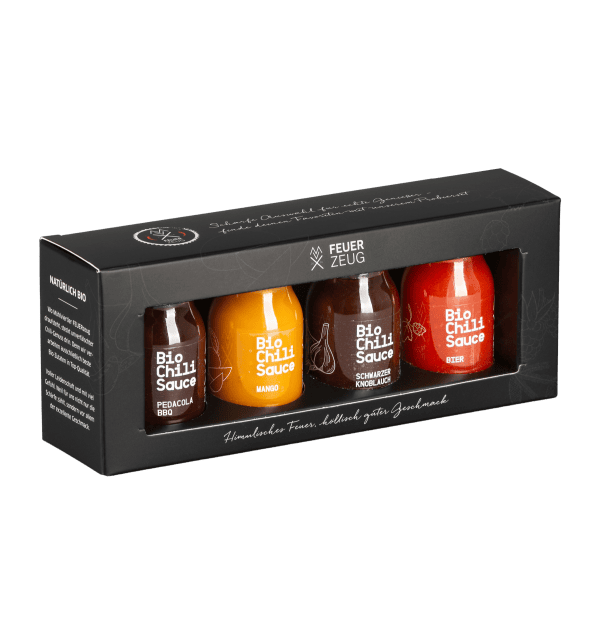 Bio-Chilisaucen Probierset „Exklusiv“
