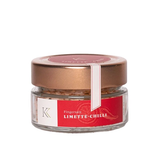 Holzbox mit Tragekordel und 3x Fingersalz (Limette-Chilli, Zitrone-Thymian, Streugut)