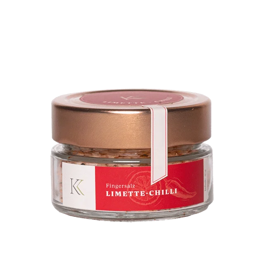Fingersalz Limette – Chilli im Glas 70g