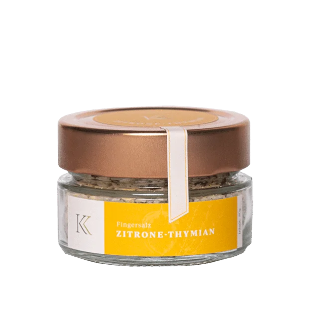 Fingersalz Zitrone-Thymian im Glas 70g